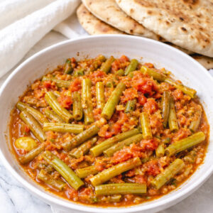 groene boontjes in olijfolie